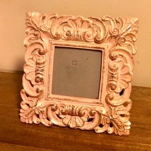 Pink, and gold glitter picture frame